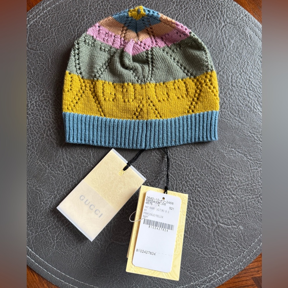 Gucci Colorblocked GG Pointelle Beanie - Toddler
(see size in photo)